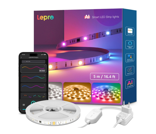 Lepro Taśma LED S2 5m Wi-Fi Bluetooth RGBIC - 1575383 - zdjęcie